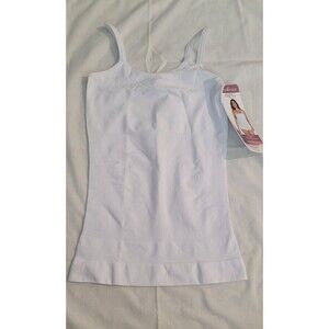 Curveez Womens Sz XL Incredibly Shaping Cami White CUR3501 Shaping Slimming Firm